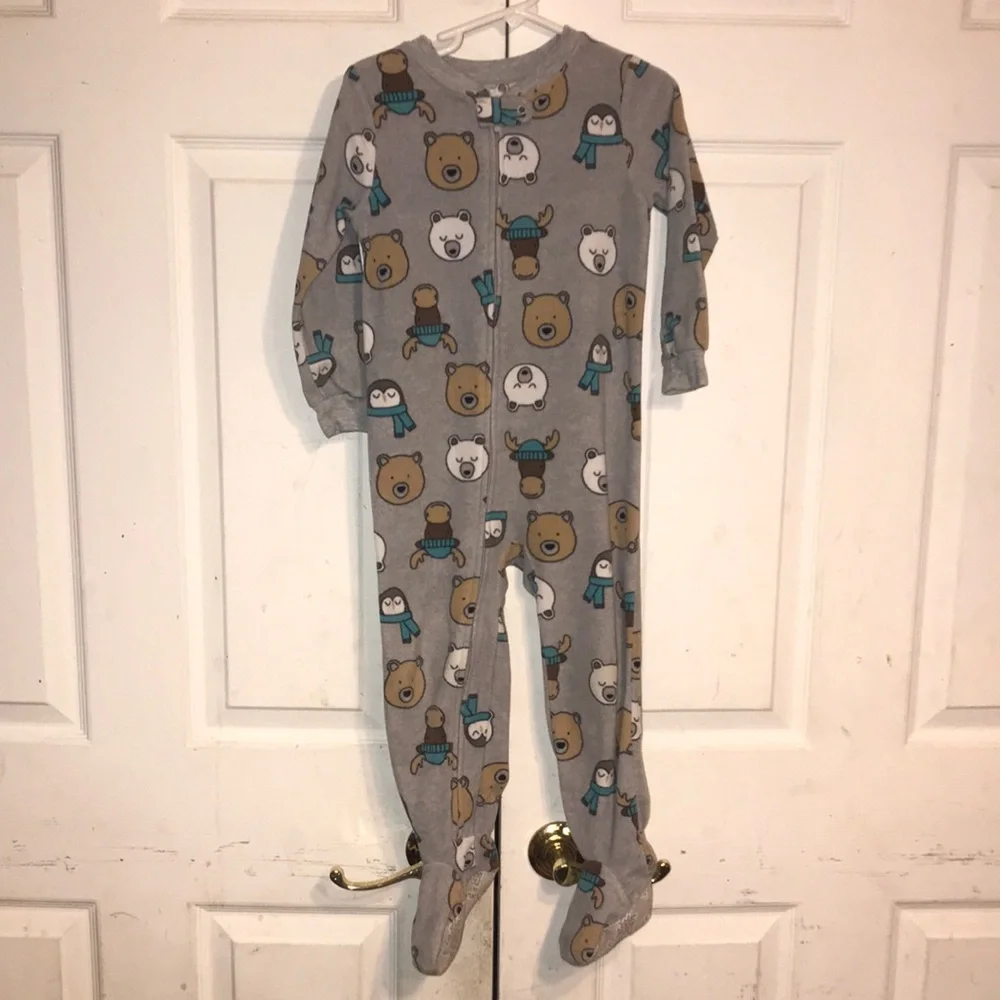 Kid’s Carter’s Animal Print Footed One-Piece